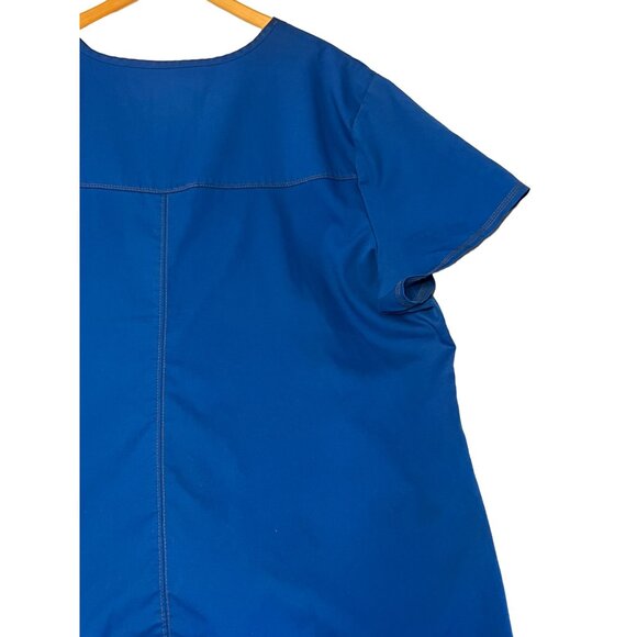 2 Dickies Blue Unisex Scrub Top 3XL With Pockets & V-Neck Medical Comfortable - Picture 16 of 16